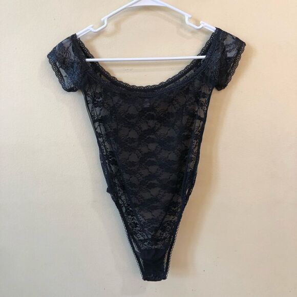 Victoria’s Secret Black Lace Sheer Bodysuit - Picture 6 of 8